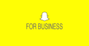 Snapchat loggan och texten for business
