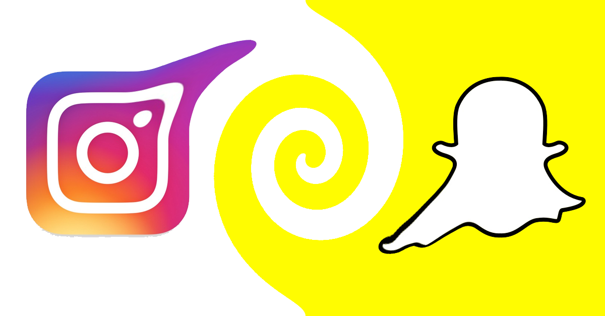 Instagram vs Snapchat (loggor)