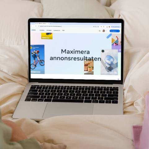 Bild på en dator som visar ett annonsverktyg